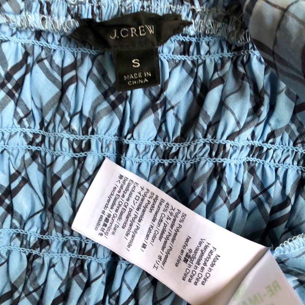 Jcrew Smocked tank in textured plaid Size S - Picture 7 of 8